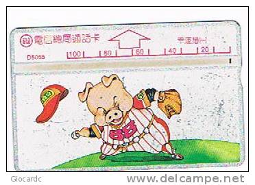 TAIWAN - CHUNGHWA TELECOM (L&G) - 1995  D5055  BASEBALL      (CODE 529M)  - USED ° -  RIF. 4723 - Fumetti