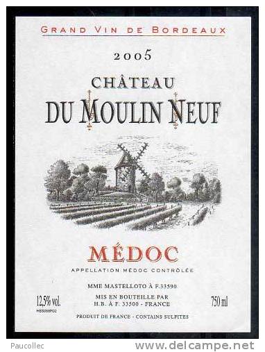 Château Du MOULIN NEUF. 2005. MÉDOC - Bordeaux