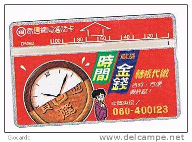 TAIWAN - CHUNGHWA TELECOM (L&G) - 1995  D5062  TO SAVE TIME     (CODE 532G)  - USED °  -  RIF. 4730 - Taiwan (Formosa)