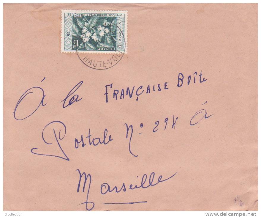 Haute Volta Burkina Faso Afrique Colonie Française Lettre Par Avion Pour Marseille Marcophilie - Lettres & Documents