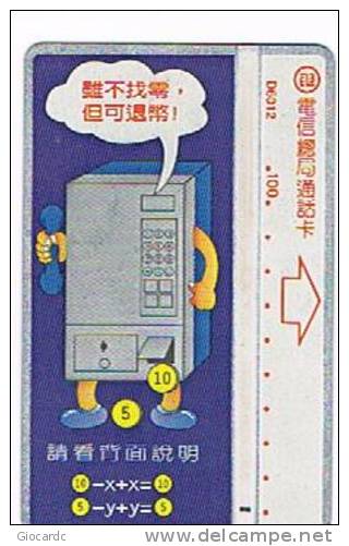 TAIWAN - CHUNGHWA TELECOM (L&G) - 1996  D6012 BACK THE CALLING CHANGE     (CODE 662A)  - USED °  -  RIF. 4752 - Taiwan (Formosa)