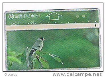 TAIWAN - CHUNGHWA TELECOM (L&G) - 1996  D6020 UCCELLI (BIRDS)     (CODE 606E)  - USED °  -  RIF. 4765 - Pájaros Cantores (Passeri)