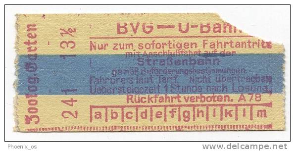 TRAM / STRASSENBAHN - Old Ticket, Germany - Europa