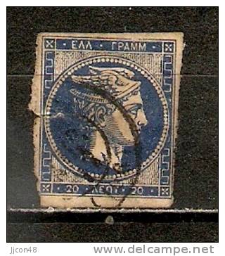 Greece  1861-80  Hermes  20L - Gebruikt