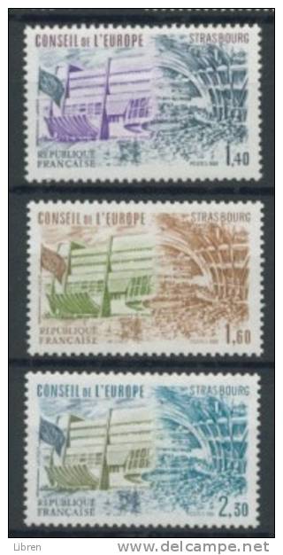 FRANCE 1981 YV SERVICE 65-67 CONSEIL DE L'EUROPE. MNH, POSTFRIS, NEUF**. - 1981