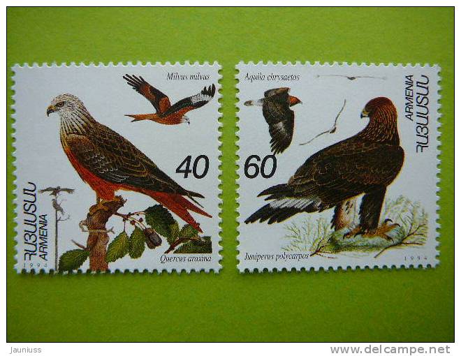 Eagles Armenia 1995 ** MNH # Mi. 246/7 Birds Of Prey - Armenien