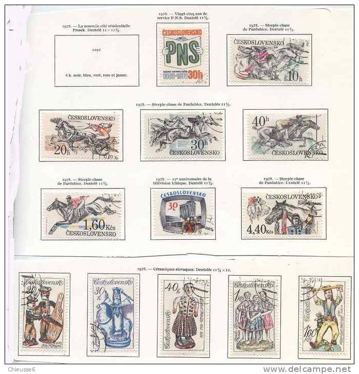 Tchécoslovaquie   049   Ob, *  Avec Bloc 6 - 11 - 20 - Collections, Lots & Séries