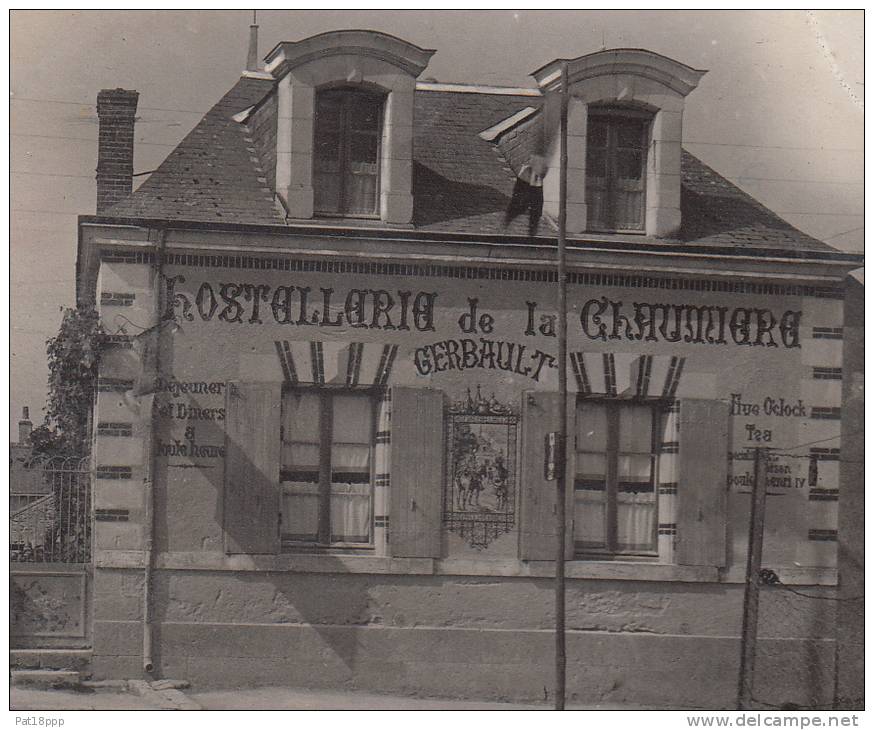 CELLETTES (41) - CPSM Photo Dentelée (années 50) PF Peu Fréquente (rare ?) : Hotel De La Chaumière (LOIR ET CHER) - Autres & Non Classés