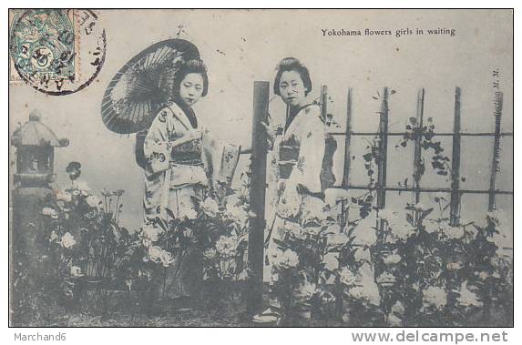 JAPON YOKOHOMA FLOWERS GIRLS IN WAITING Editeur Japonese Coll MM - Yokohama