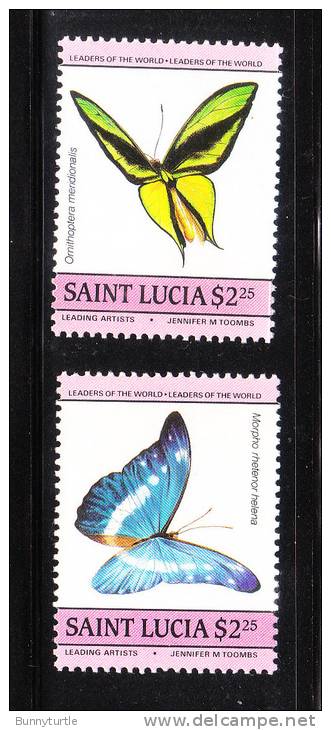 St Lucia 1985 Butterflies $2.25 MNH - St.Lucia (1979-...)