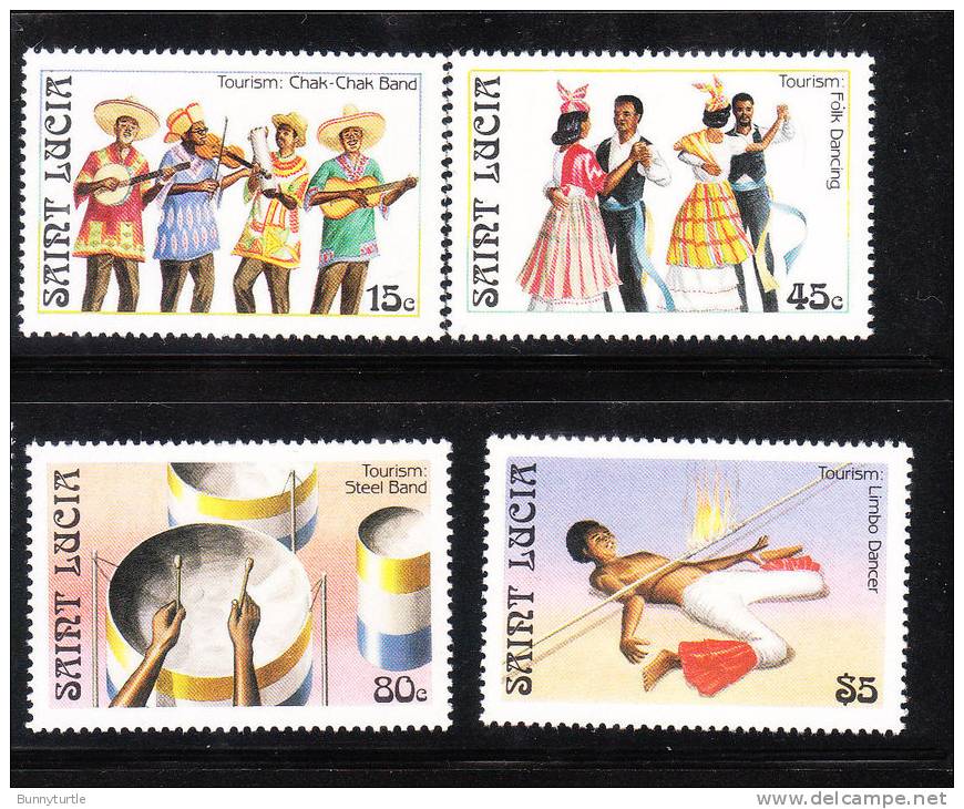 St Lucia 1986 Band Chak Chak Steel Limbo Dancer MNH - St.Lucia (1979-...)