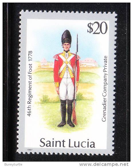 St Lucia 1987 Uniform Company Private $20 MNH - St.Lucia (1979-...)