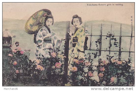 JAPON YOKOHAMA FLOWERS GIRLS IN WAITING Editeur Japonese Coll MM - Yokohama