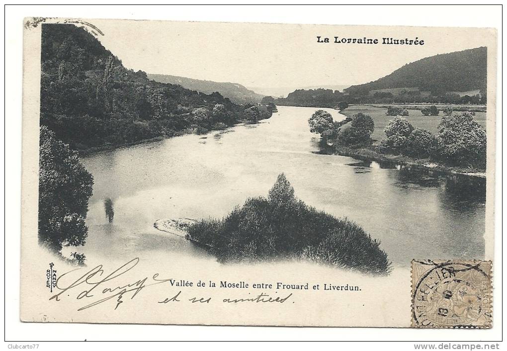 Frouard (54) :Les Bords De La Moselle Vers Liverdun En 1903. - Frouard