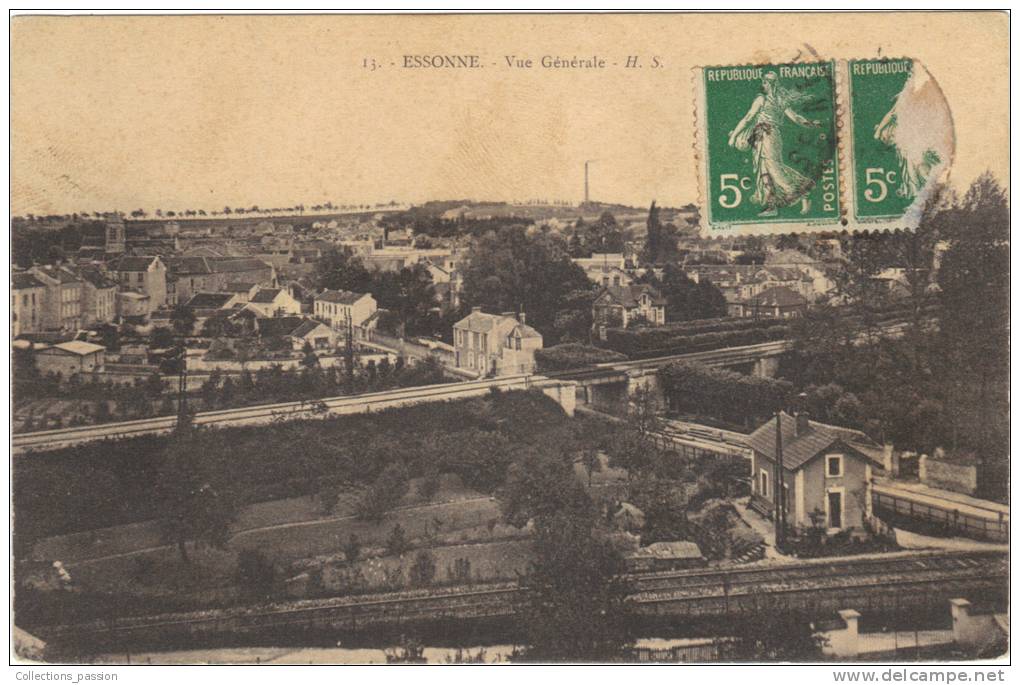 Cp , 91 , ESSONNES , Vue Générale , Voyagée , Essonne - Essonnes