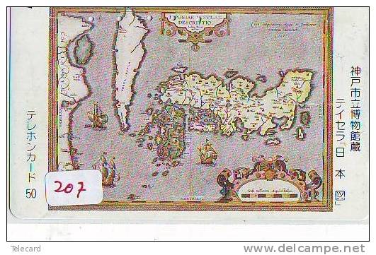 Télécarte Japon MAP * Carte Du Monde * GLOBE (207) * Géographie * Mappemonde * Japan Phonecard * Telefonkarte - Espace