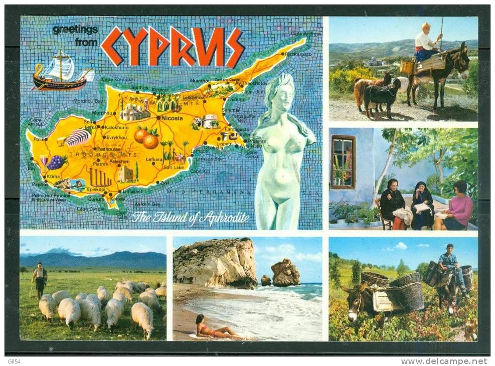 Timbre De  Chypre Au Dos D'une Carte Postale Pour La France  En  1997  Au2535 - Lettres & Documents