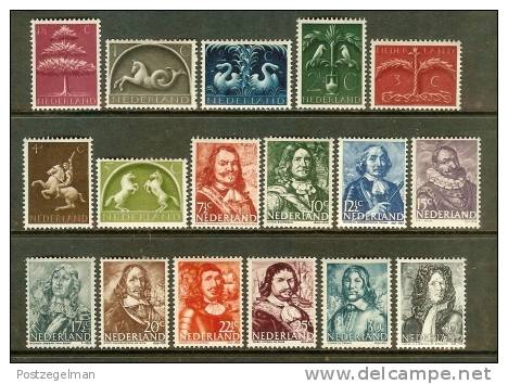 Ned 1943 Zeehelden Zegels Mint 405-421 # 286 - Unused Stamps