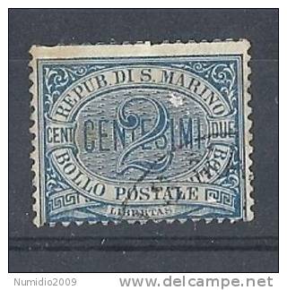 1892-94 SAN MARINO USATO CIFRA 2 CENT - RR9120 - Used Stamps