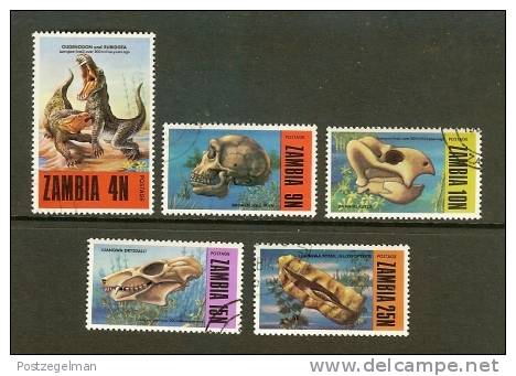 ZAMBIA 1973 CTO Stamp(s) Prehistoric Animals 97-101  #6185 - Prehistorics