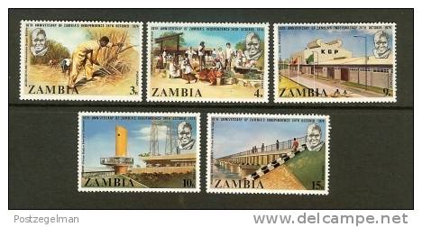ZAMBIA 1974 MNH Stamp(s) Independence 123-128 #6188 (5 Values Only Thus Not Complete) - Zambia (1965-...)
