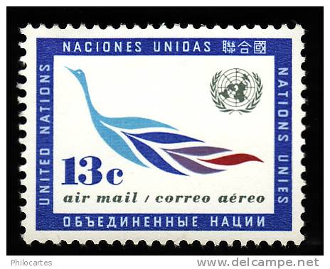 Nations Unies New York   1963-69  -  PA  11   -    NEUF* - Posta Aerea