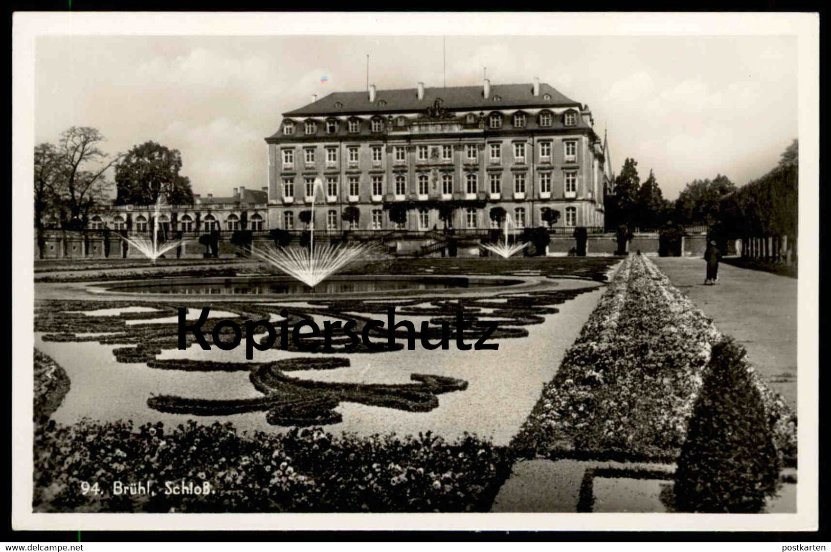 ALTE POSTKARTE BRÜHL SCHLOSS AUGUSTUSBURG SPRINGBRUNNEN PARK Fontaine Fountain Castle Chateau Postcard AK Ansichtskarte - Bruehl