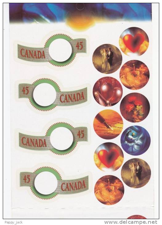 Canada Odd Shaped Greeting Stamps In Booklet BK190  MNH 1996 - Full Booklets