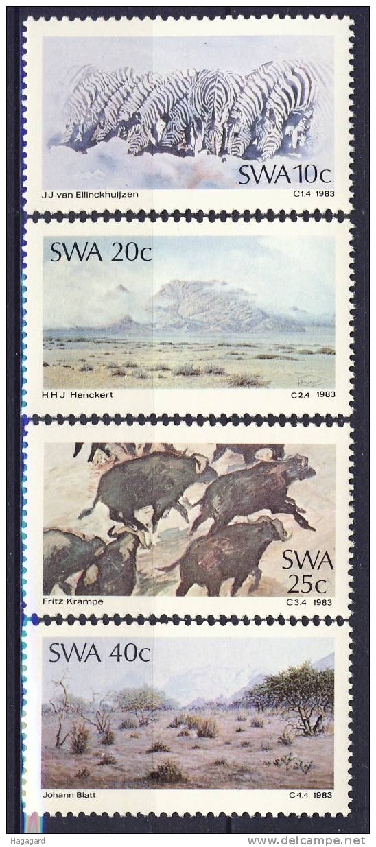 #SWA 1983. Paintings. Michel 541-44. MNH(**) - Namibia (1990- ...)