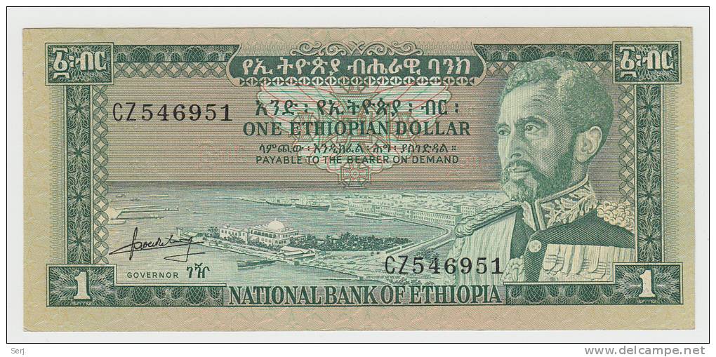 ETHIOPIA 1 DOLLAR 1966 AUNC P 25 - Etiopía