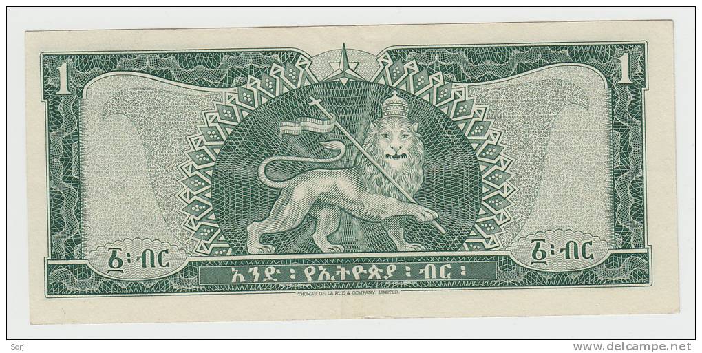 ETHIOPIA 1 DOLLAR 1966 AUNC P 25 - Ethiopië