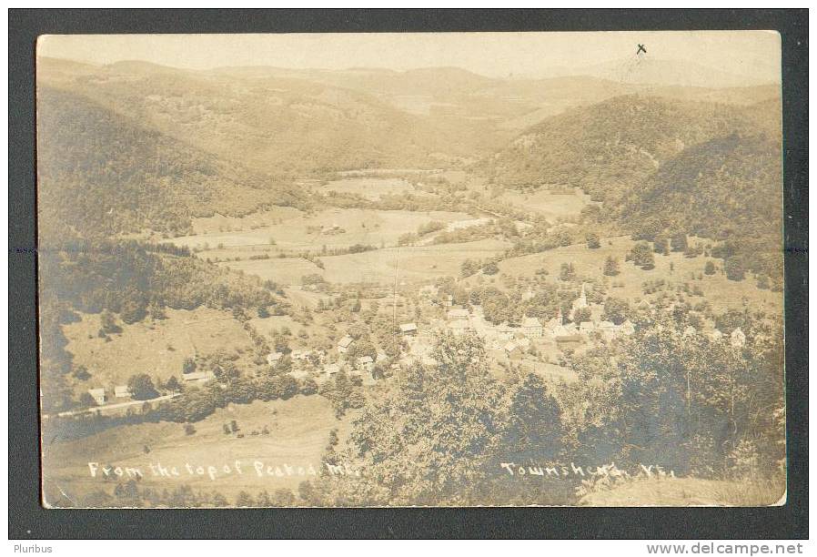 TOWNSHEND, VT. VIEW FROM THE TOP OF PEAKED MT, VINTAGE REAL PHOTO POSTCARD - Andere & Zonder Classificatie