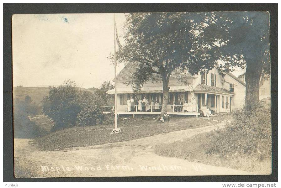 WINDHAM, VT. , MAPLE WOOD FARM, VINTAGE REAL PHOTO POSTCARD - Other & Unclassified