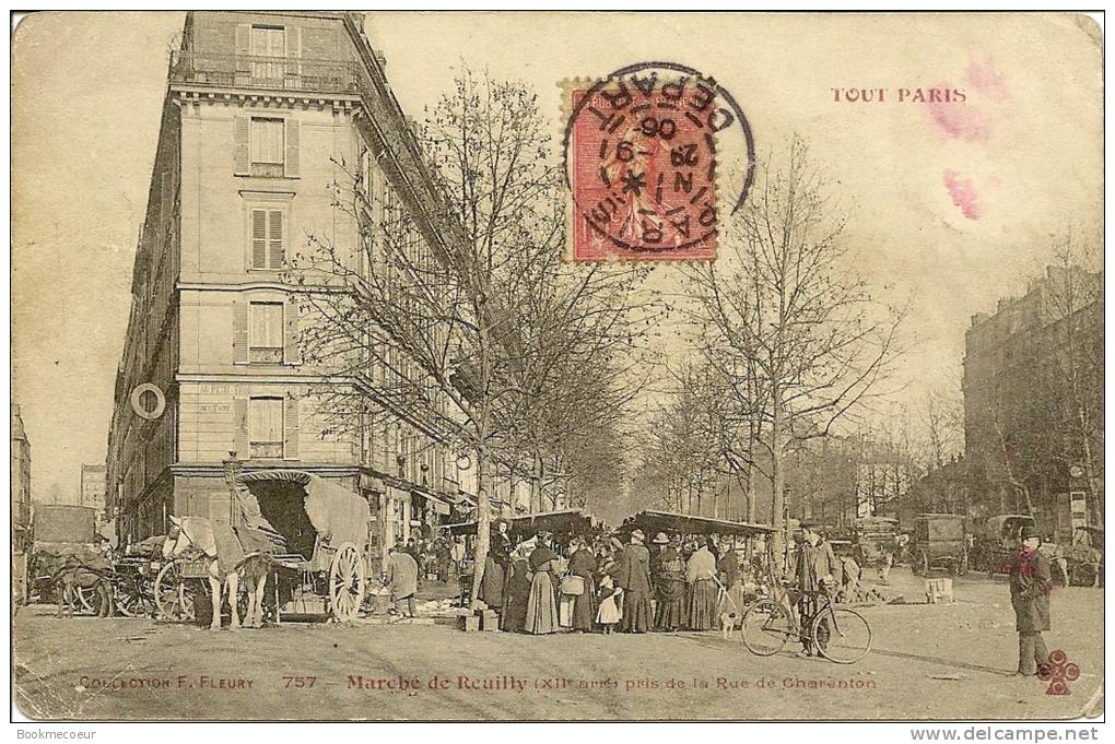 75  MARCHE DE REUILLY  XII AR  PRIS DE LA RUE DE CHARENTON     757 - Arrondissement: 12