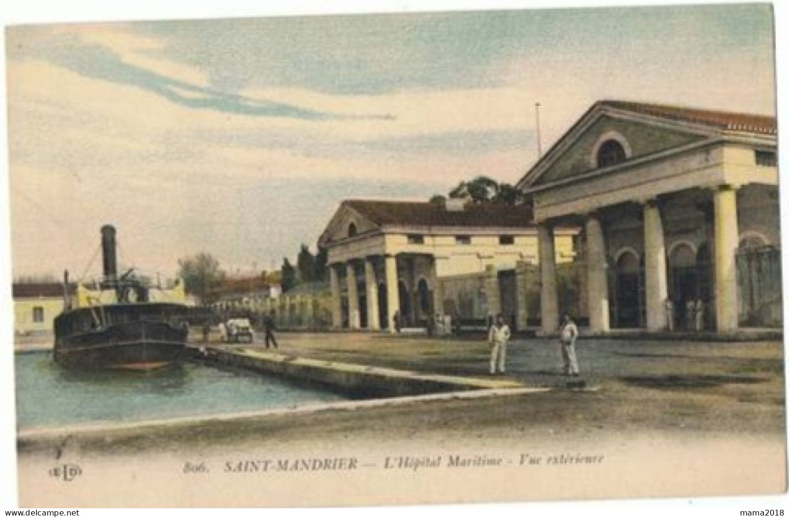 St  Mandrier     Hopital Maritime       Péniche à Quai - Saint-Mandrier-sur-Mer