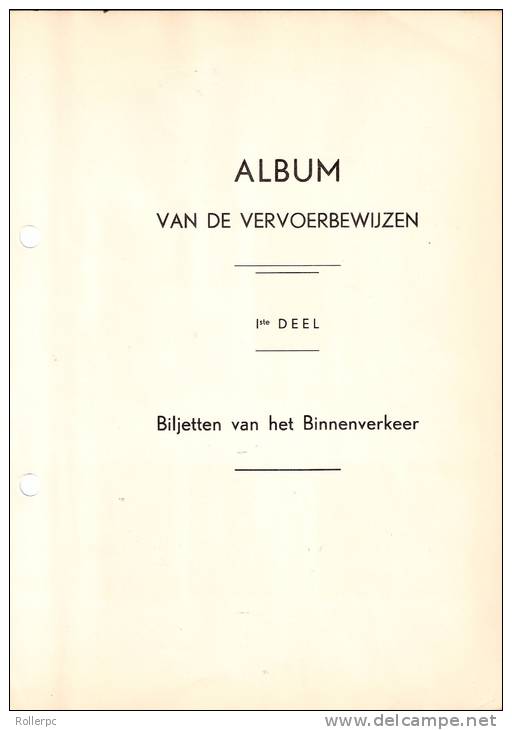 ALBUM VAN DE VERVOERBEWIJZEN [NMBS] BELGIUM  RAILWAY TICKET SAMPLES - Chemin De Fer