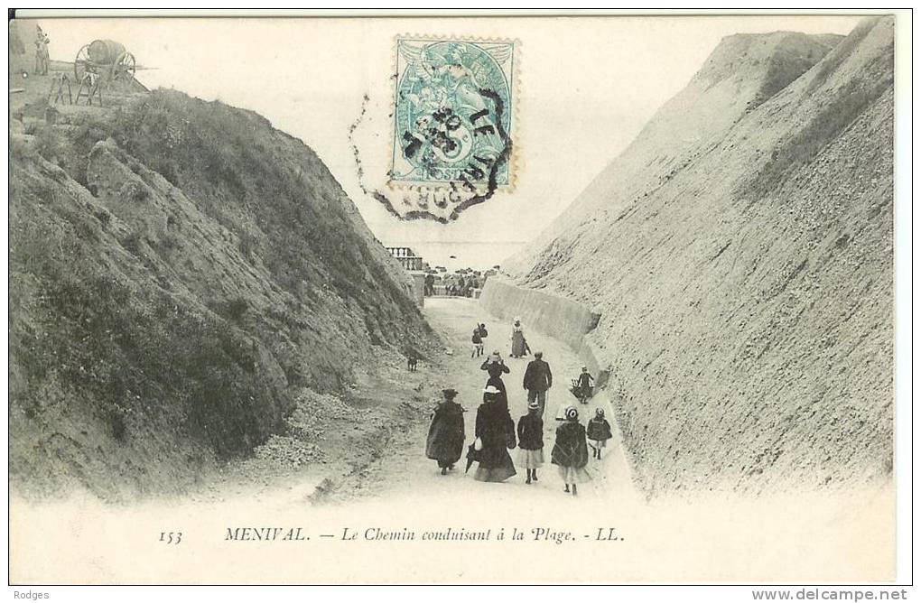 Dep 76 , Cpa MESNIL VAL , 153 , Le Chemin Conduisant à La Plage - Mesnil-Val