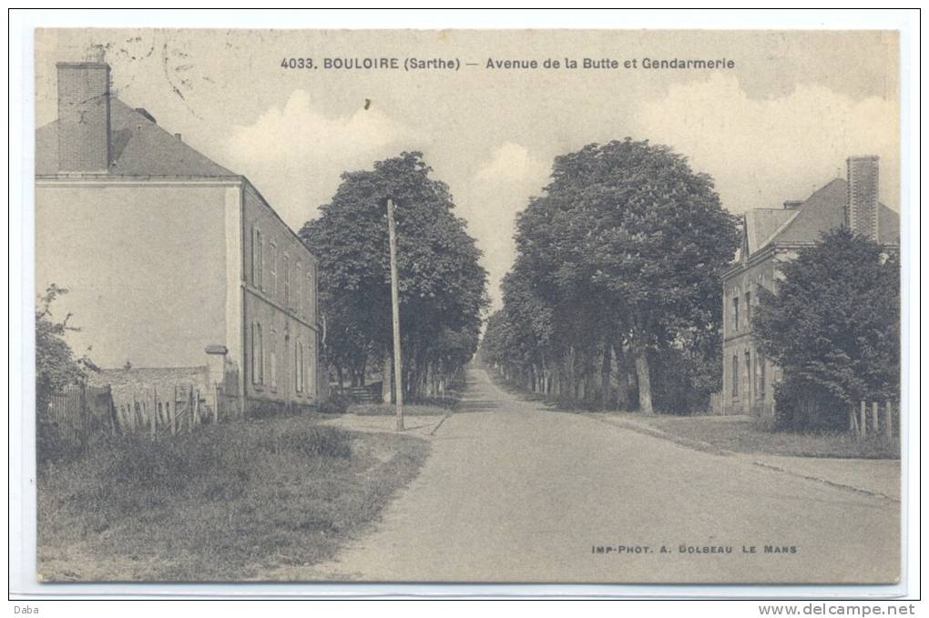 Bouloire.  Avenue De La Butte Et Gendarmerie. - Bouloire