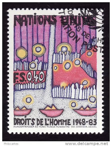 Nations Unies Genève   1983 -  YT  117  -   Droits De L'Homme.  - Oblitéré - Cote 1.25e - Oblitérés