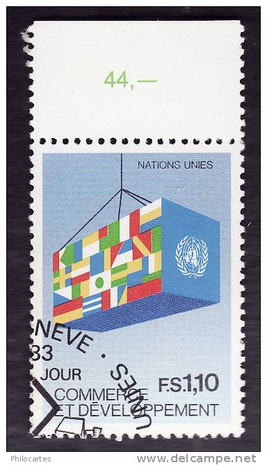 Nations Unies Genève   1983 -  YT  116  - Commerce  - Oblitéré - Cote 2.30e - - Used Stamps