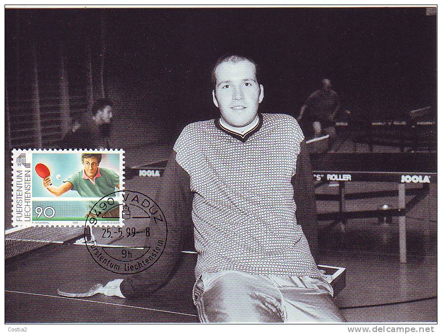 Table Tennis Belgique Stamp Fdc 1999 - Table Tennis