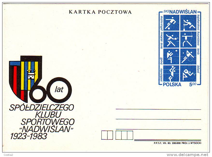 Table Tennis Polska Postcard 1983 - Tischtennis