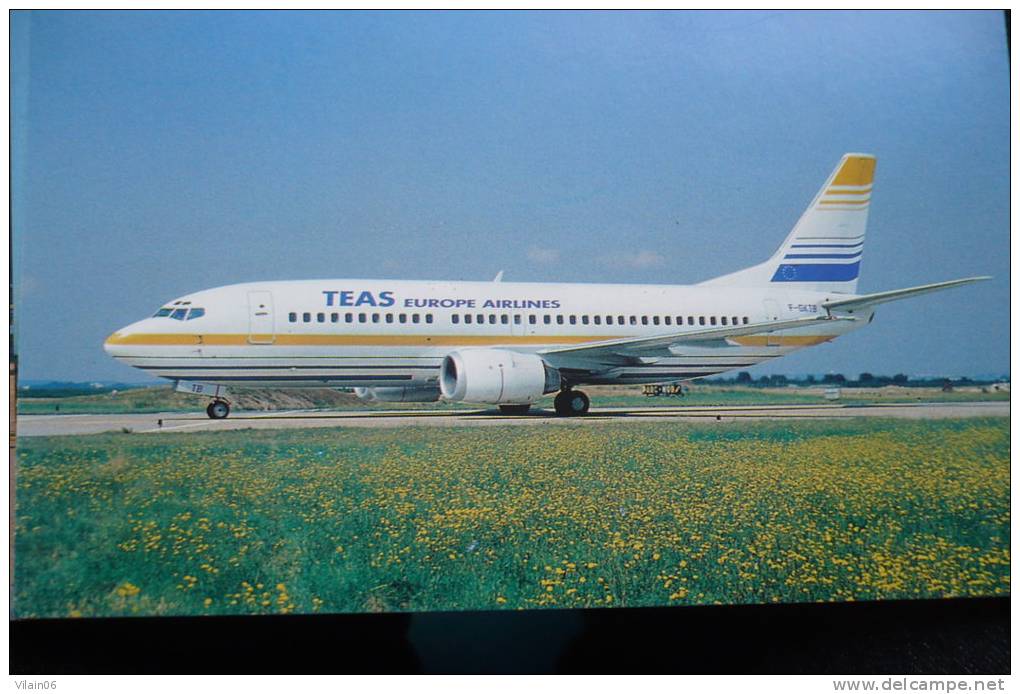 TEAS  EUROPE AIRLINES  B 737 300   F GKTB - 1946-....: Moderne