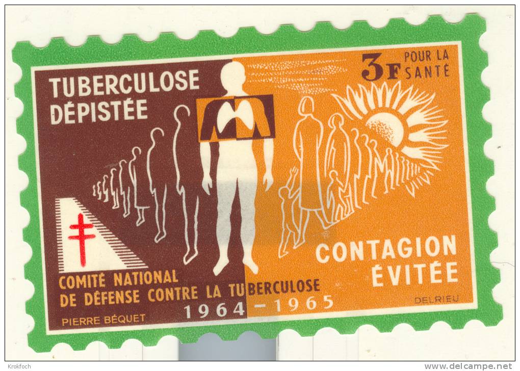 Tuberculeux - 1964-65 Grand Format - Poumon Contagion - Antituberculeux