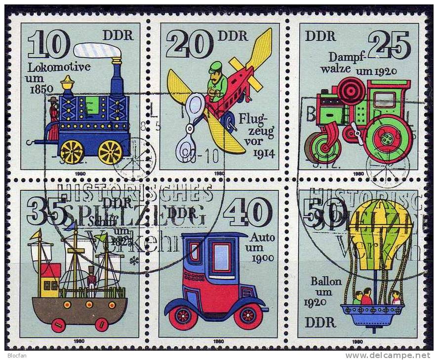 Variante Spielzeug 1980 DDR 2568 I SB13 I O 16€ Dampfwalze Mit Fleck Trafic Toys Error On The Stamp Se-tenant Of Germany - Se-Tenant