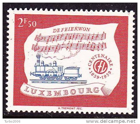 1959 100 Jahre Luxemburger Eisenbahnen 2.50 Fr. Falzlos Michel 611 - Ungebraucht