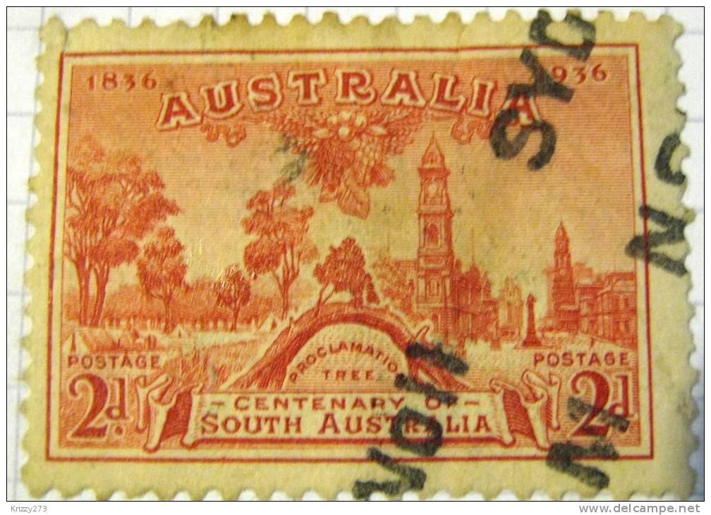 Australia 1936 Centenary Of South Australia  2d - Used - Usati