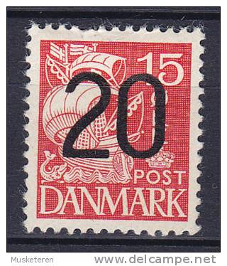 Denmark 1940 Mi. 256     20 Ø Auf 15 Ø Karavelle Schif Ship Overprinted MH* - Ungebraucht