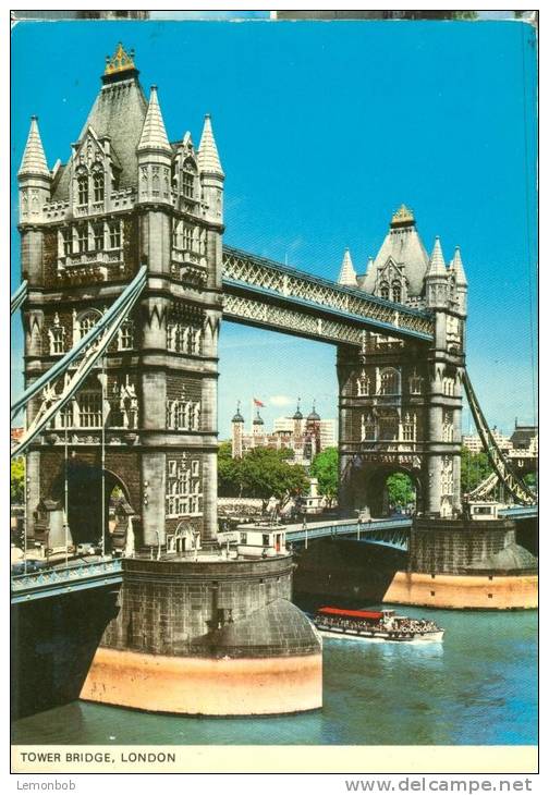 United Kingdom, London, Tower Bridge, 1976 Used Postcard [P6810] - River Thames