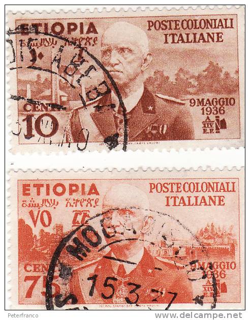 1936 Etiopia - Vittorio Emanuele III° - Ethiopië